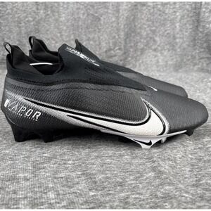 Nike‎ Vapor Edge Elite Football Cleats Mens 15 Black Silver Spikes Molded